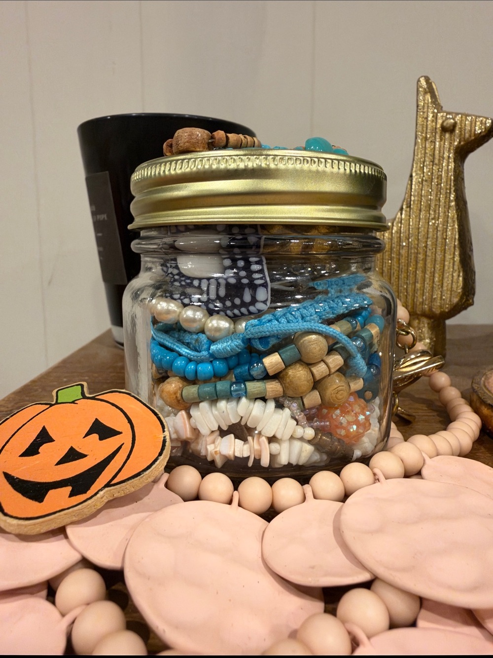 ZENZll pink blue white golden and more jewelry jar - lots to explore
